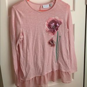 The Children’s‎ Place girls pink flower sweater